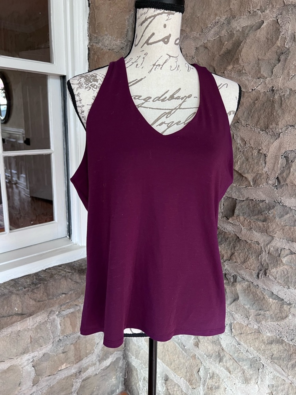 Size L Athleta Essence cross back Tank Top in Wild Berry
